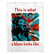 What A Blues Looks Like Sherpa Blanket - Beyond T-shirts